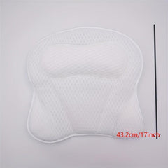 Bath Pillow for Tub 4D Air Mesh Soft Tub Pillow for Headrest with 6 Suction Cups
