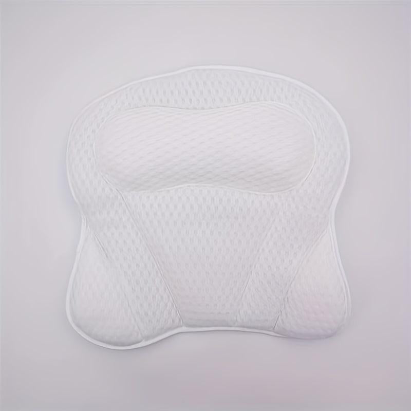 Bath Pillow for Tub 4D Air Mesh Soft Tub Pillow for Headrest with 6 Suction Cups
