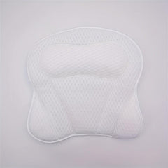 Bath Pillow for Tub 4D Air Mesh Soft Tub Pillow for Headrest with 6 Suction Cups