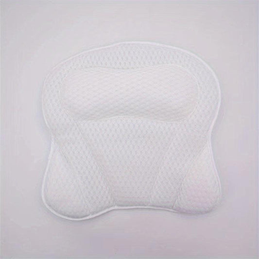 Bath Pillow for Tub 4D Air Mesh Soft Tub Pillow for Headrest with 6 Suction Cups