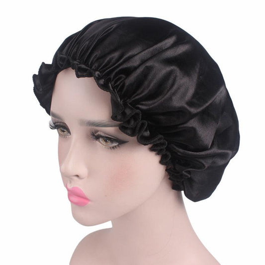 Soft Satin Sleep Cap for Women Protects Hair