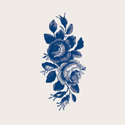 Flower Pattern Herbal Tattoo Stickers for Leg Arm Body Art