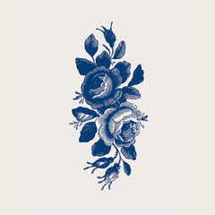 Flower Pattern Herbal Tattoo Stickers for Leg Arm Body Art