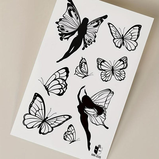 Butterfly Fairy Wing Pattern Temporary Tattoo Sticker