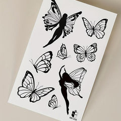 Butterfly Fairy Wing Pattern Temporary Tattoo Sticker