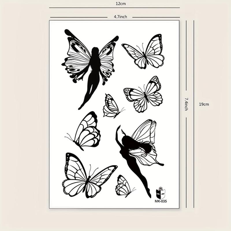 Butterfly Fairy Wing Pattern Temporary Tattoo Sticker