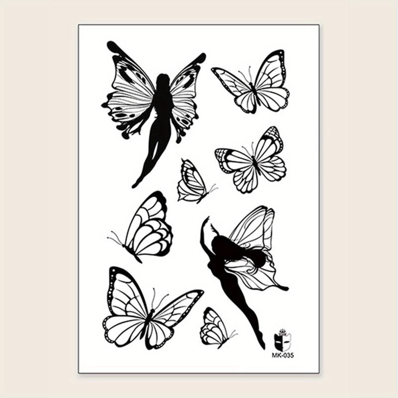 Butterfly Fairy Wing Pattern Temporary Tattoo Sticker