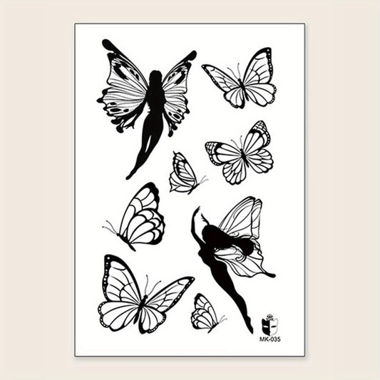 Butterfly Fairy Wing Pattern Temporary Tattoo Sticker