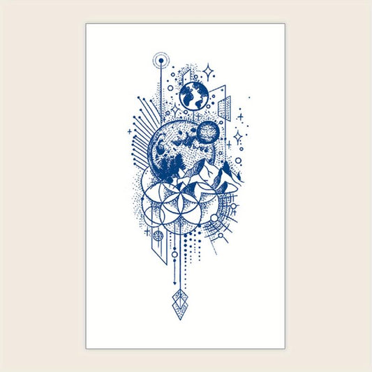 Abstract Mountain Tattoo Stickers Waterproof