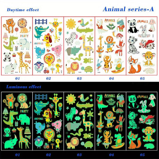 Glow in the Dark Tattoo Stickers - Waterproof Fun Gift