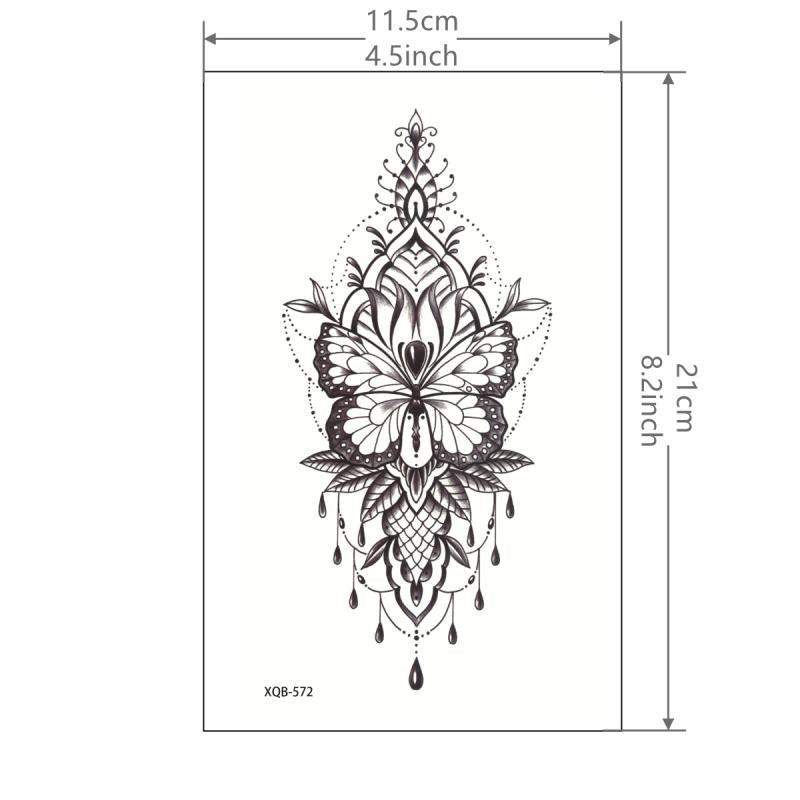 Butterfly Tattoo Sticker Long Lasting Temporary Tattoo Unique Accessory