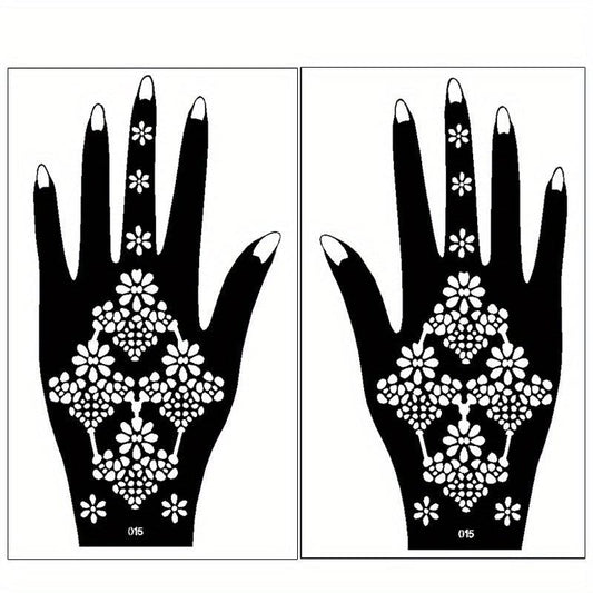 Reusable Temporary Tattoo Stencil Waterproof Beauty Rose