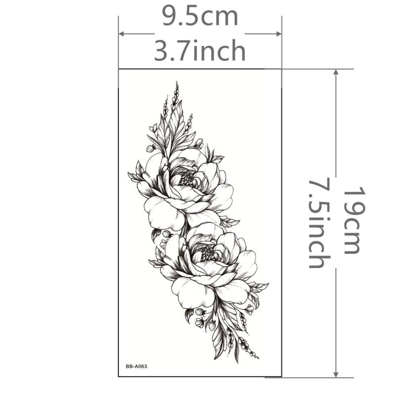 Waterproof Flower Temporary Tattoo Sticker
