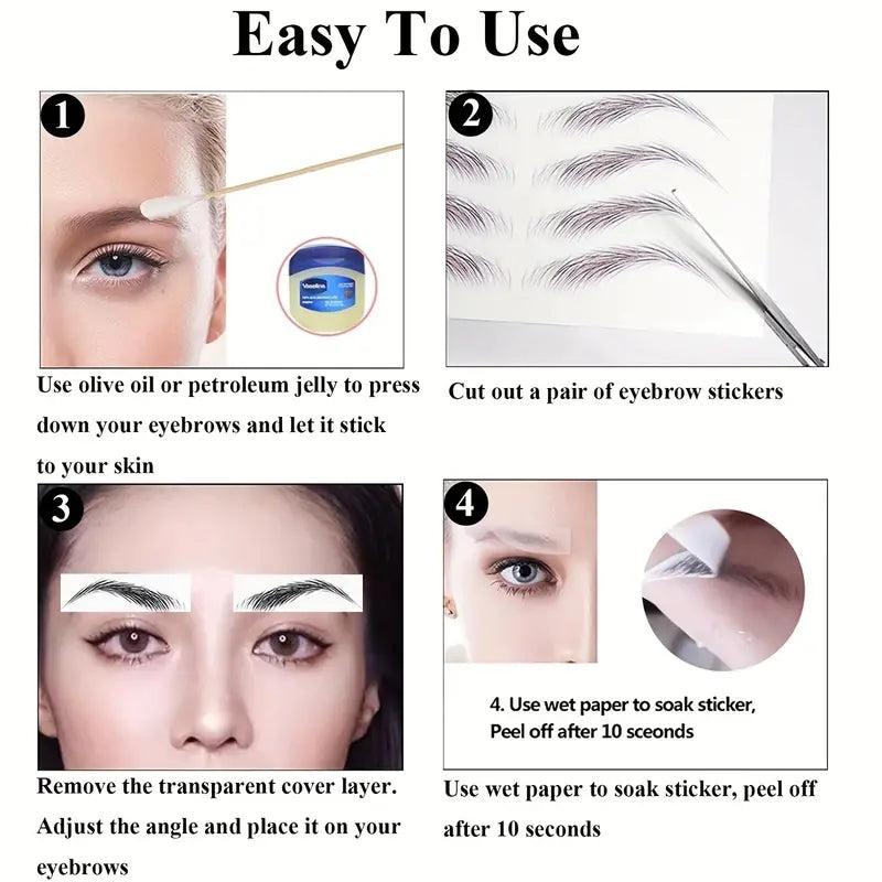 1 Pc Waterproof Eyebrow Tattoo Sticker