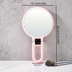 Folding Hand Mirror Double Side with Adjustable Handle
