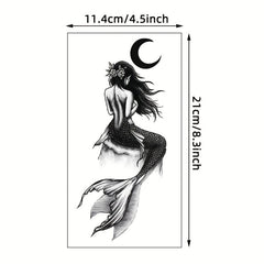 4Pcs Mermaid Tattoo Sticker Waterproof Body Art MakeupTemporary Tattoo Stick