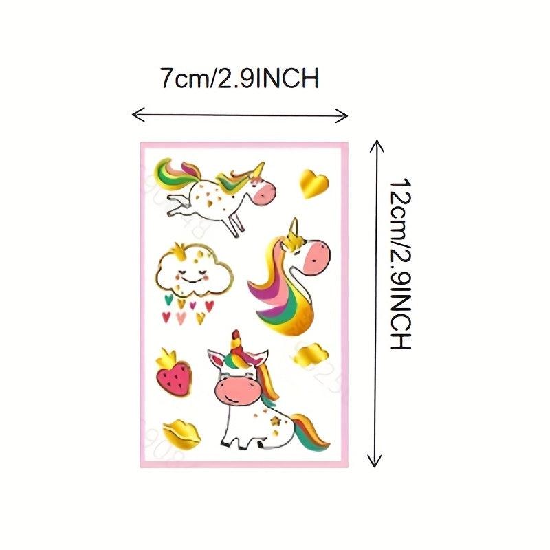 Unicorn Temporary Tattoos - 20 Sheets, 160 Styles