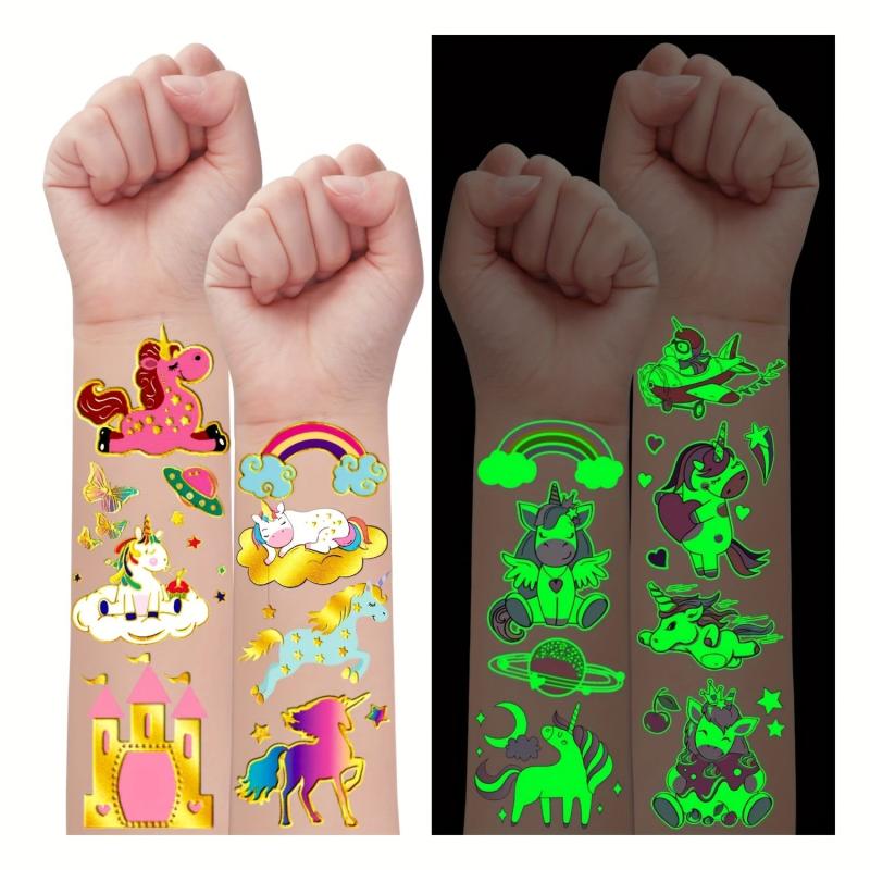 Unicorn Temporary Tattoos - 20 Sheets, 160 Styles
