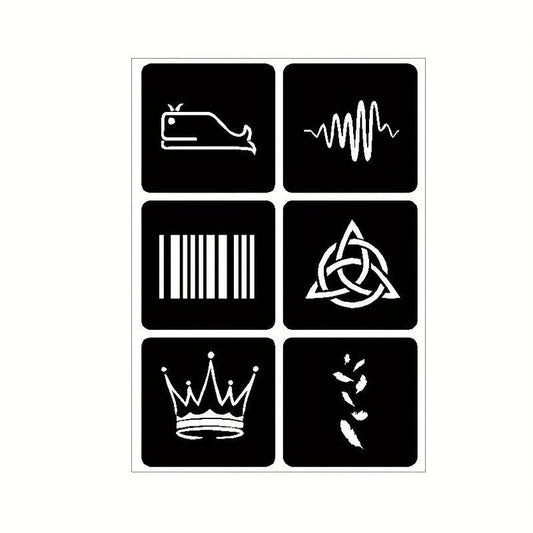 20 Sheets Tattoo Stencil Kit Reusable Airbrush Temporary Tattoos Stencils
