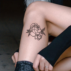 Abstract Figure Flower Leaf Pattern Temporary Tattoo Sticker