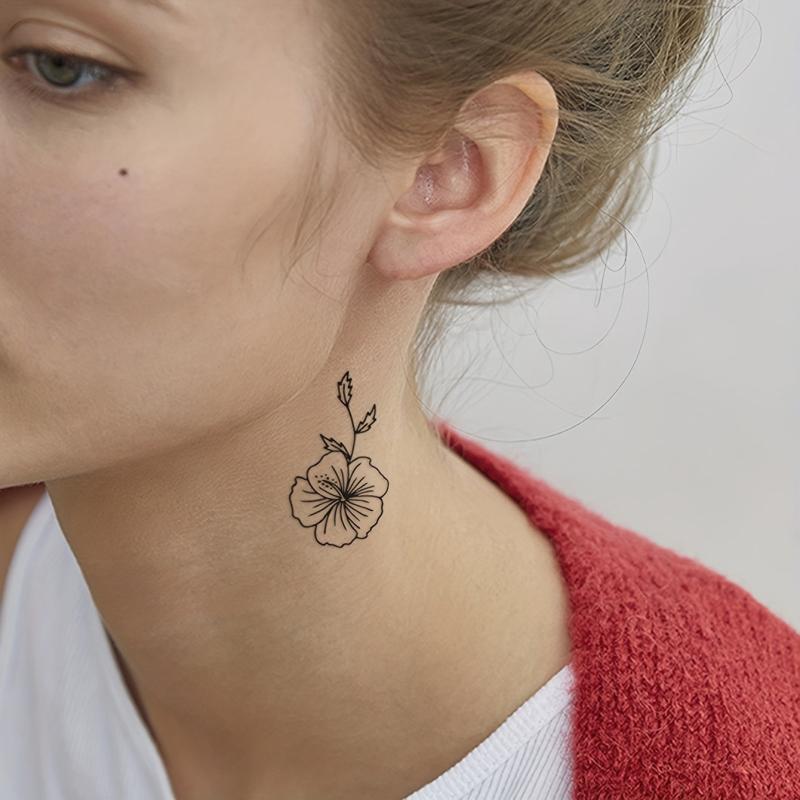Abstract Figure Flower Leaf Pattern Temporary Tattoo Sticker