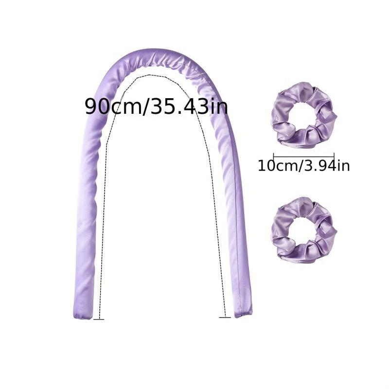 Heatless Curling Rod Headband with Hair Ties DIY Lazy Ribbon Hair Curler Tool