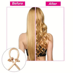 Heatless Curling Rod Headband with Hair Ties DIY Lazy Ribbon Hair Curler Tool