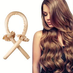 Heatless Curling Rod Headband with Hair Ties DIY Lazy Ribbon Hair Curler Tool