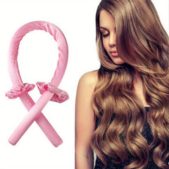 Heatless Curling Rod Headband with Hair Ties DIY Lazy Ribbon Hair Curler Tool