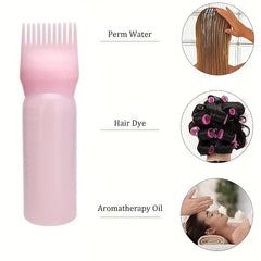 2pcs Silicone Shampoo Brush Comb Bottle Set for Personal Hair Care