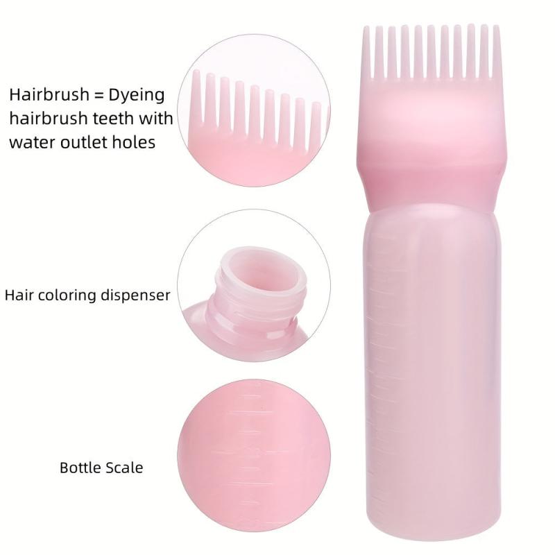 2pcs Silicone Shampoo Brush Comb Bottle Set for Personal Hair Care