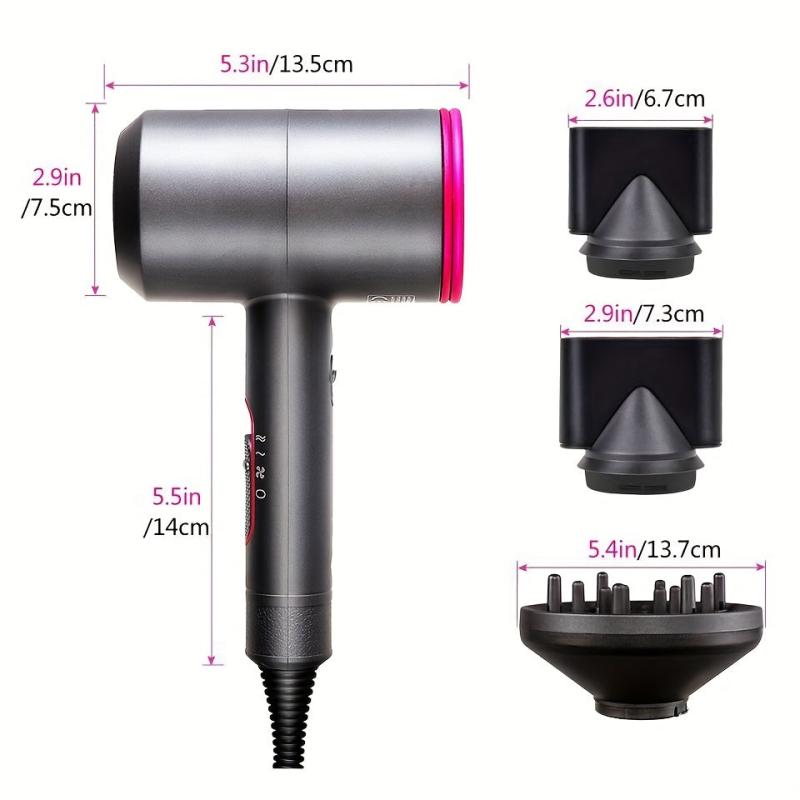 2000W Hair Dryer With Diffuser Powerful Ionic Blow Dryer AC Motor Hot Cold Wind