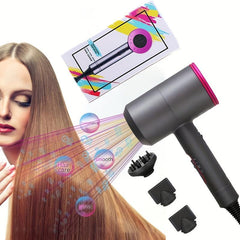 2000W Hair Dryer With Diffuser Powerful Ionic Blow Dryer AC Motor Hot Cold Wind