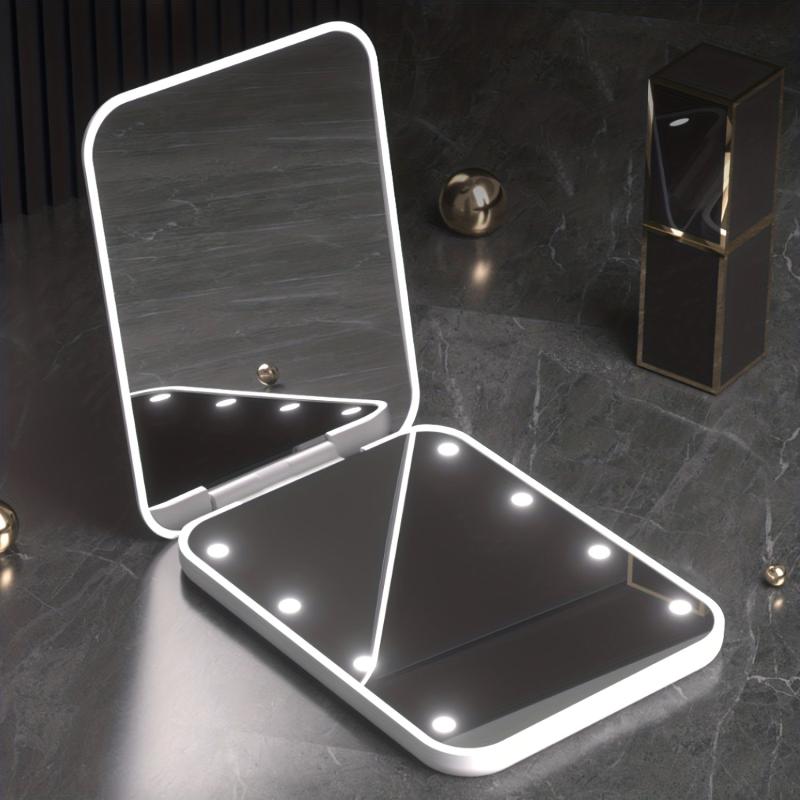 LED Compact Travel Makeup Mirror 1X 3X Magnification