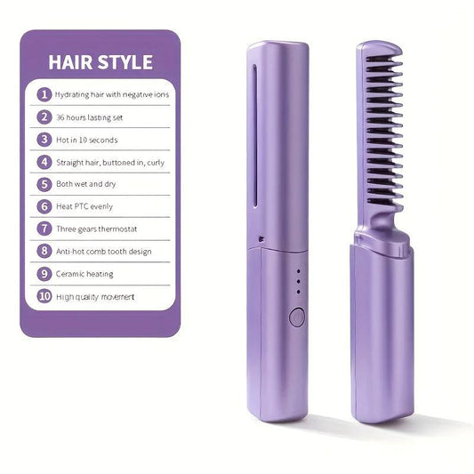 Portable Wireless Hair Straightener & Curler