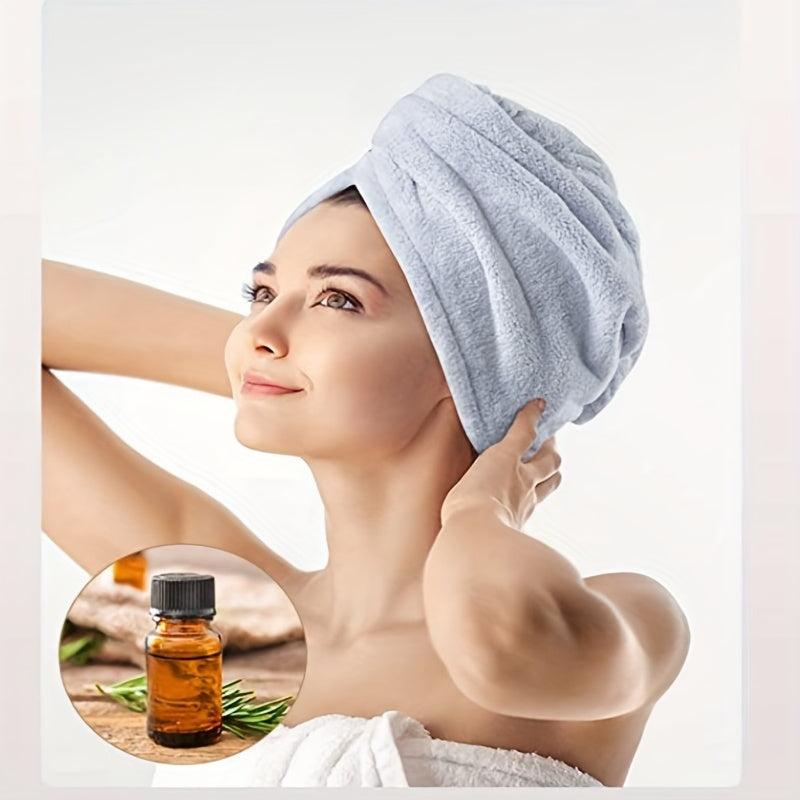 3pc Microfiber Hair Drying Caps Towels Turbans for Women Girls
