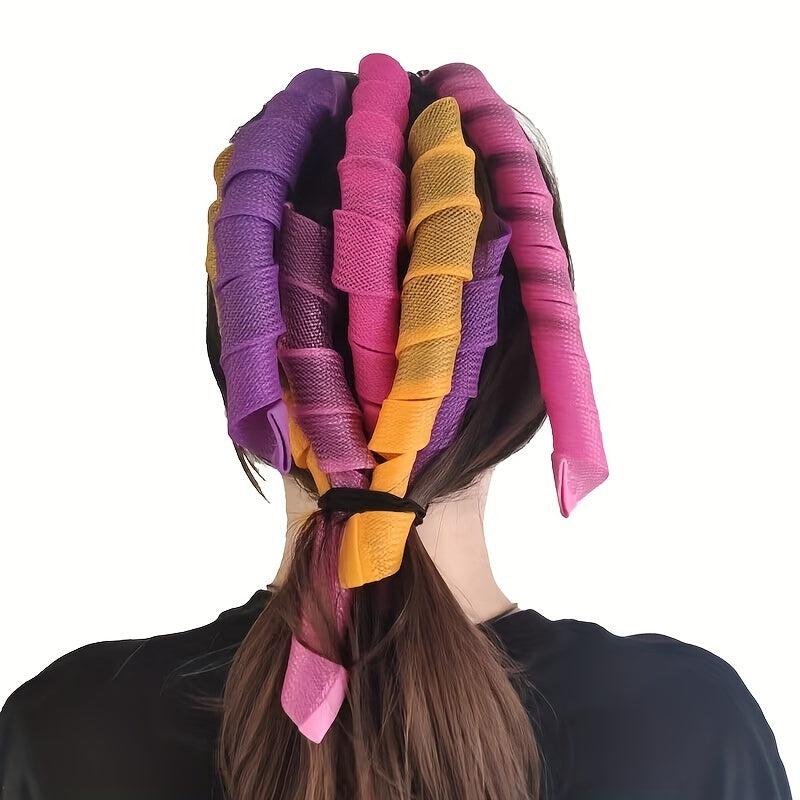 No Heat Hair Curlers 18pcs Styling Kit Spiral Curlers Hooks Magic Rollers