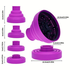Portable Collapsible Hair Dryer Diffuser Attachment Lightweight Foldable Travel