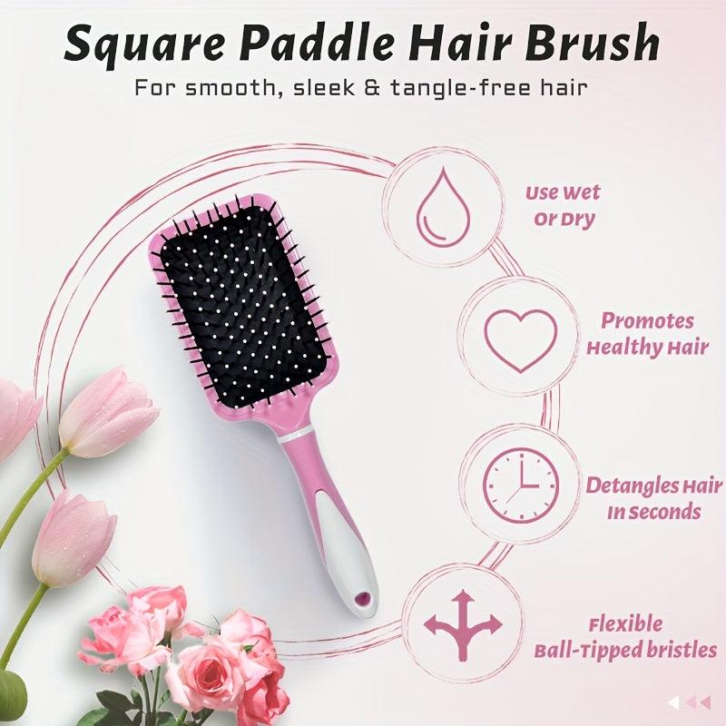 Square Detangling Paddle Brush Air Cushion Hair Brush Anti Static