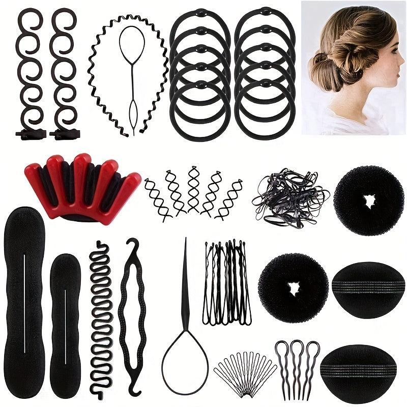 Hair Styling Set with DIY Hair Accessories