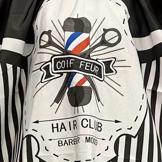 Striped Hair Cutting Cape Waterproof Barber Salon Hair Styling Cloak
