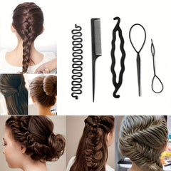 5pcs Hair Styling Tool Set Hair Twisting Clip Hair Accessories