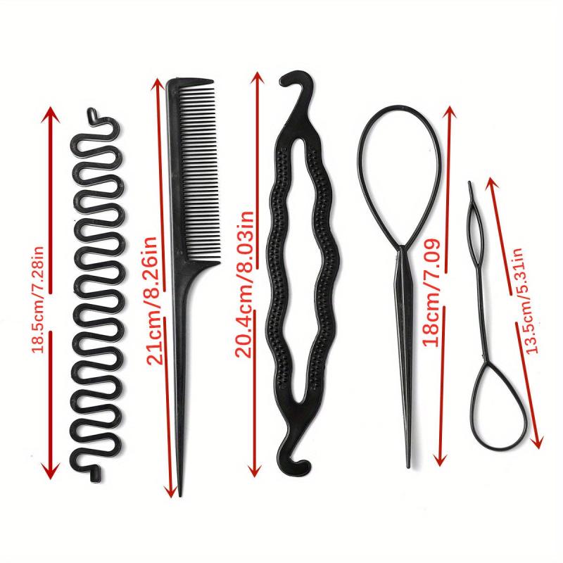 5pcs Hair Styling Tool Set Hair Twisting Clip Hair Accessories