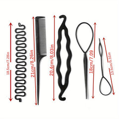 5pcs Hair Styling Tool Set Hair Twisting Clip Hair Accessories