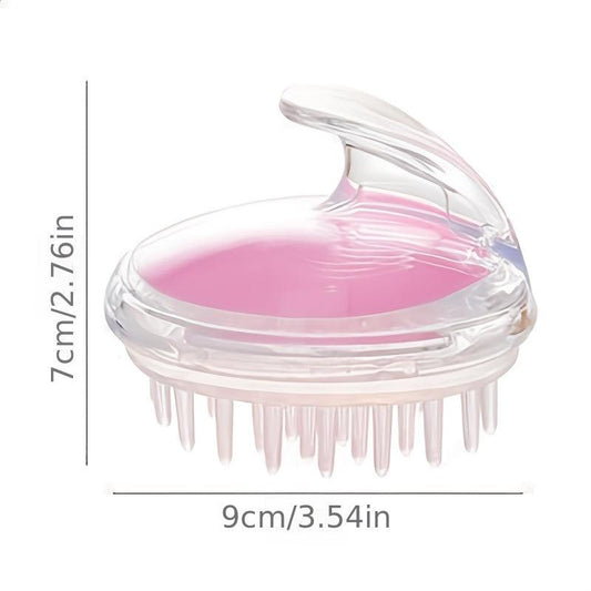 Scalp Massage Brush Soft Shampoo Head Handle Hair Cleaning Shower Bath
