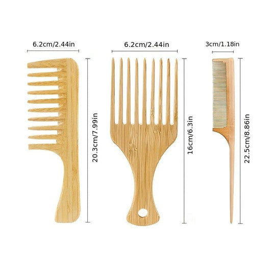 Men's Bamboo Wide Tooth Hair Comb