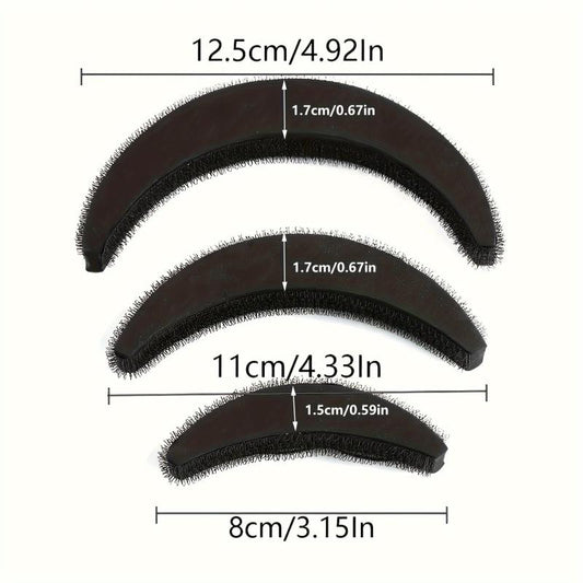 3Pcs Hair Volume Pad DIY Bump Updo Insert Hair Styling Accessories Set