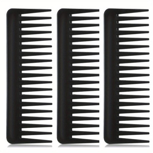 3Pcs Wide Tooth Comb Hair Detangling Comb No Handle Detangler Comb