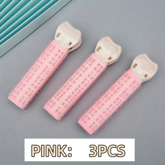 3pcs Pink Bangs Hair Root Fluffy Hair Clips DIY Hair Styling Hair Rollers