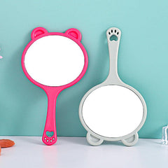Cat Hand Mirror Portable Cosmetic Touch up Mirror for Makeup & Skincare